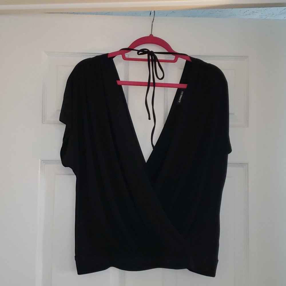 NWT Express  Banded Bottom Wrap Shirt